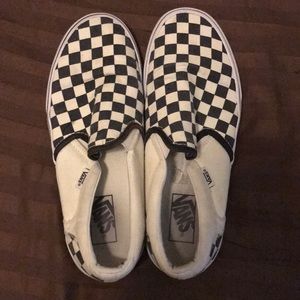 Checkered slip on Vans